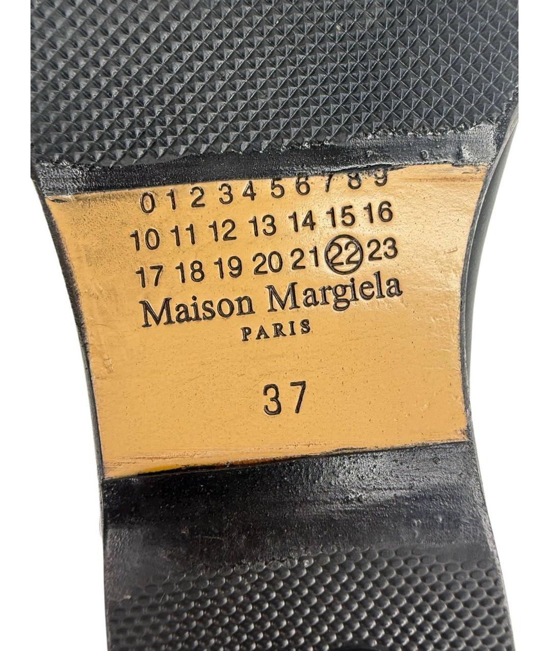 MAISON MARGIELA Черные кожаные лоферы, фото 8