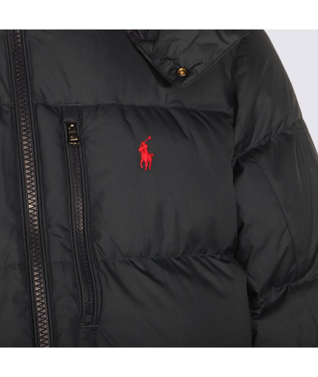 POLO RALPH LAUREN Темно-синий синтетический пуховик, фото 3