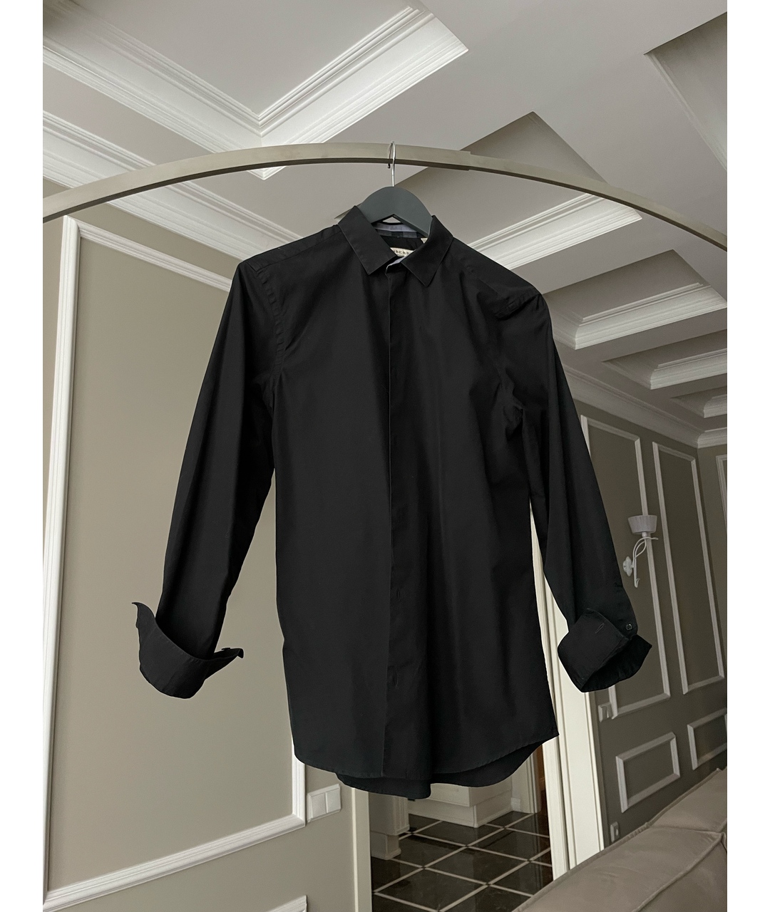 BURBERRY LONDON Черная хлопковая кэжуал рубашка, фото 5