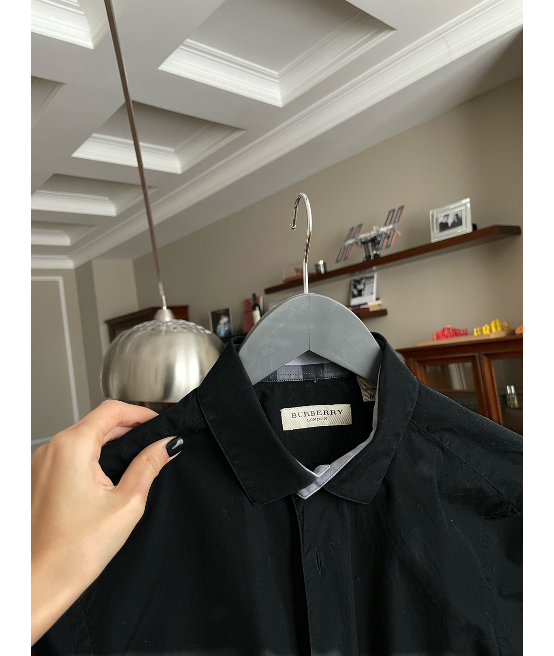 BURBERRY LONDON Черная хлопковая кэжуал рубашка, фото 3