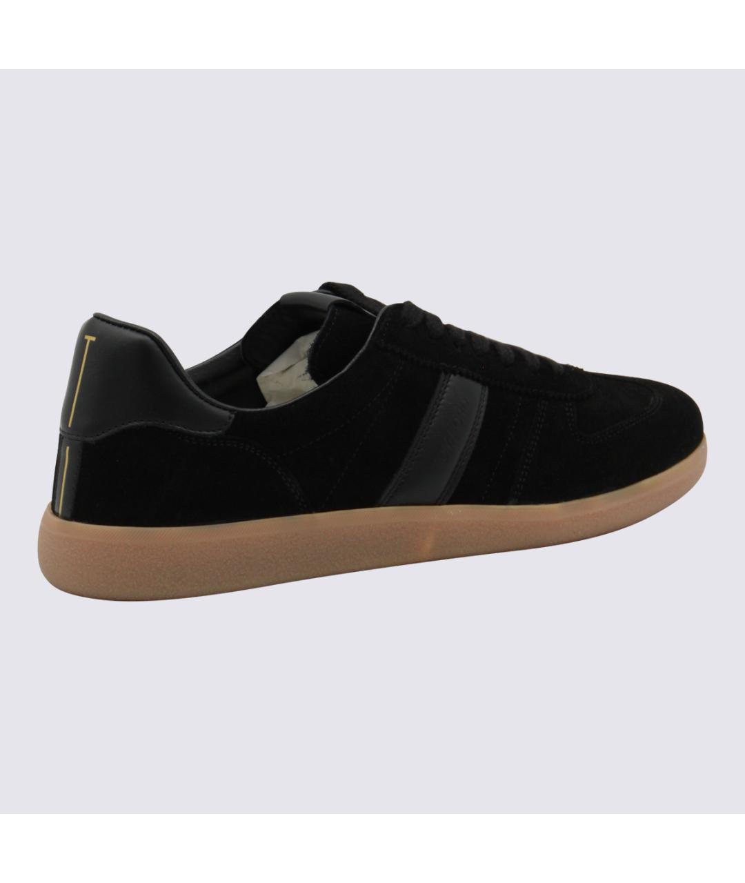 TOM FORD Черные замшевые низкие кроссовки / кеды, фото 3