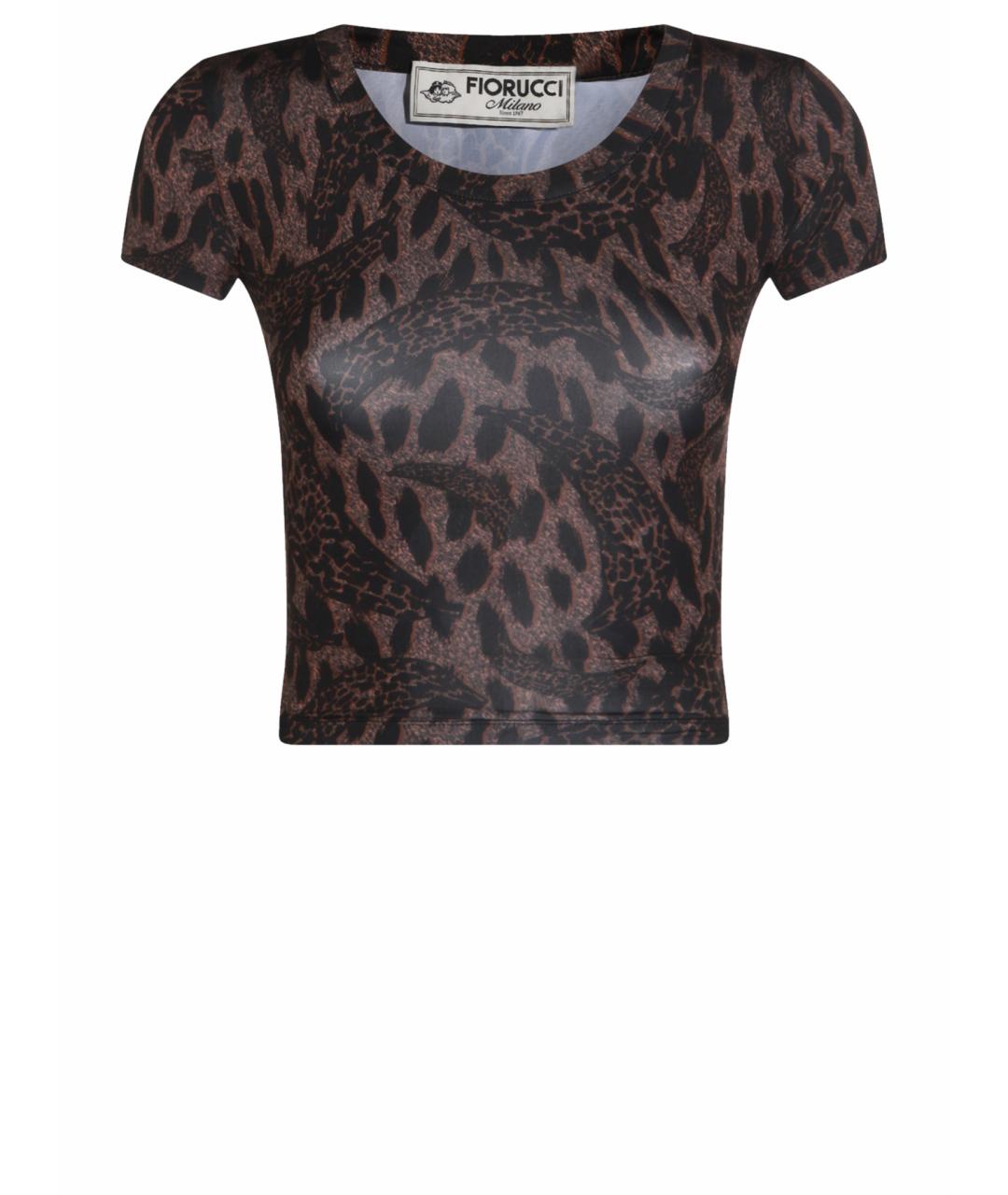 FIORUCCI Коричневая полиамидовая футболка, фото 1