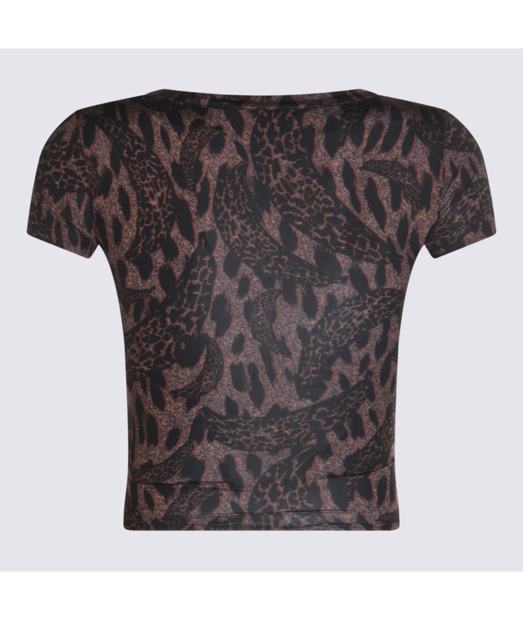 FIORUCCI Коричневая полиамидовая футболка, фото 2