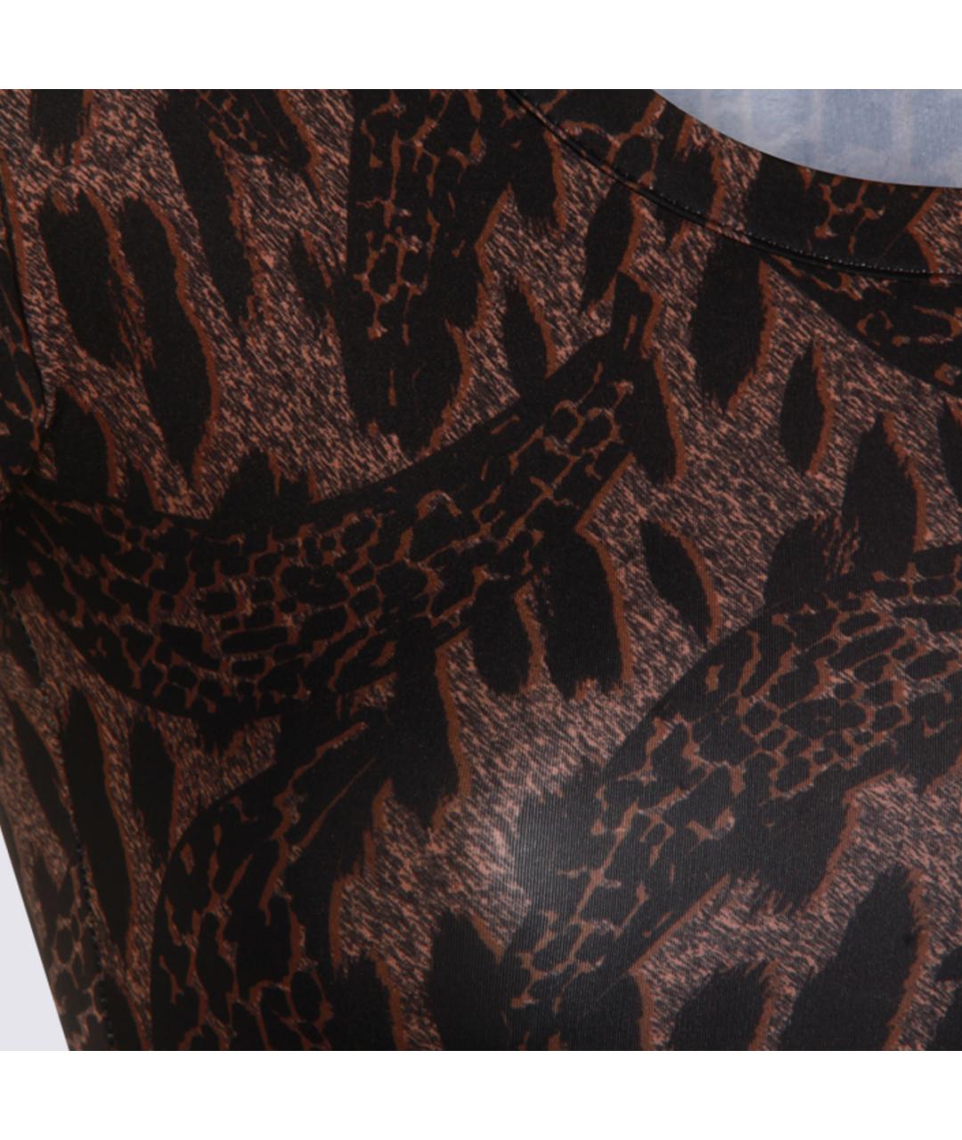 FIORUCCI Коричневая полиамидовая футболка, фото 3