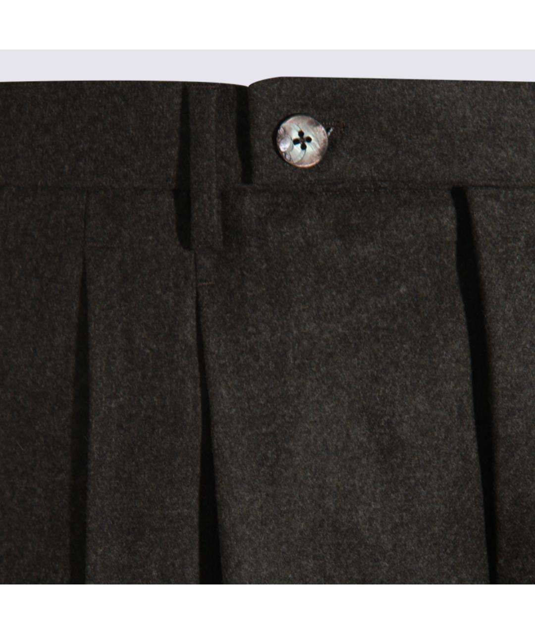 GTA IL PANTALONE Антрацитовые шерстяные классические брюки, фото 3