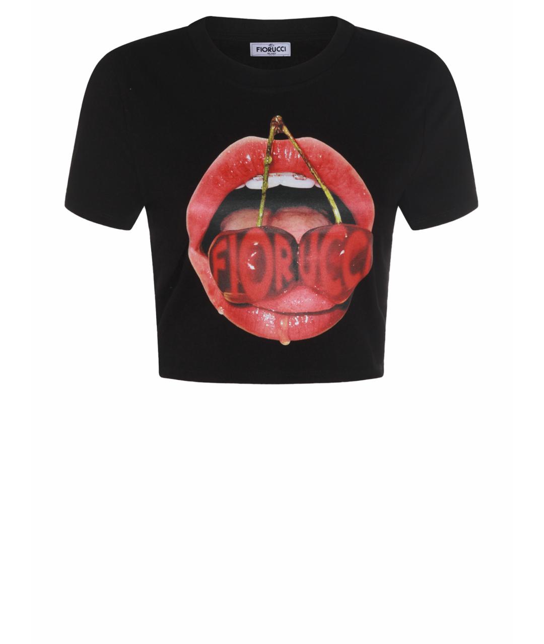 FIORUCCI Черная хлопковая футболка, фото 1