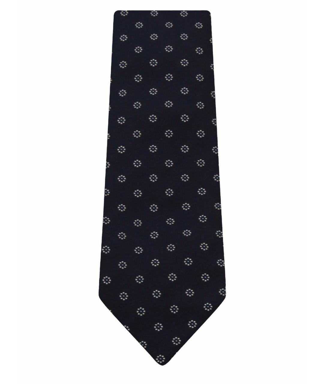 ZEGNA Темно-синий шелковый галстук, фото 1