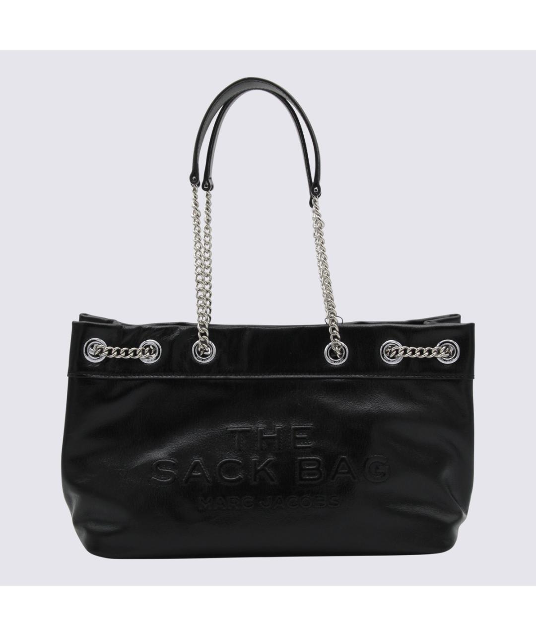 MARC JACOBS Черная кожаная сумка тоут, фото 5