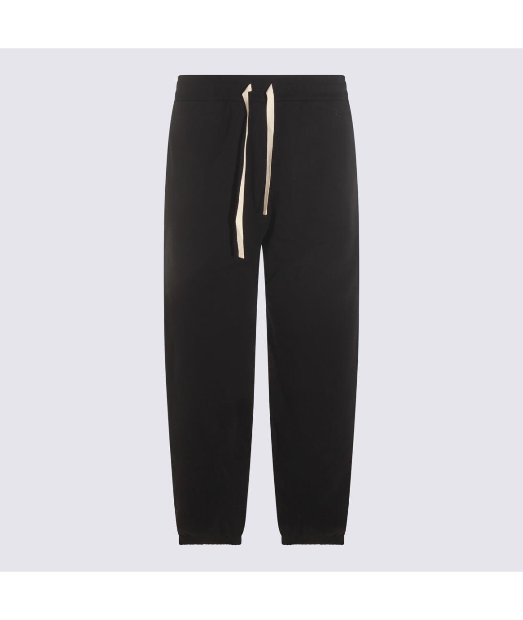 JIL SANDER Черные хлопковые повседневные брюки, фото 4