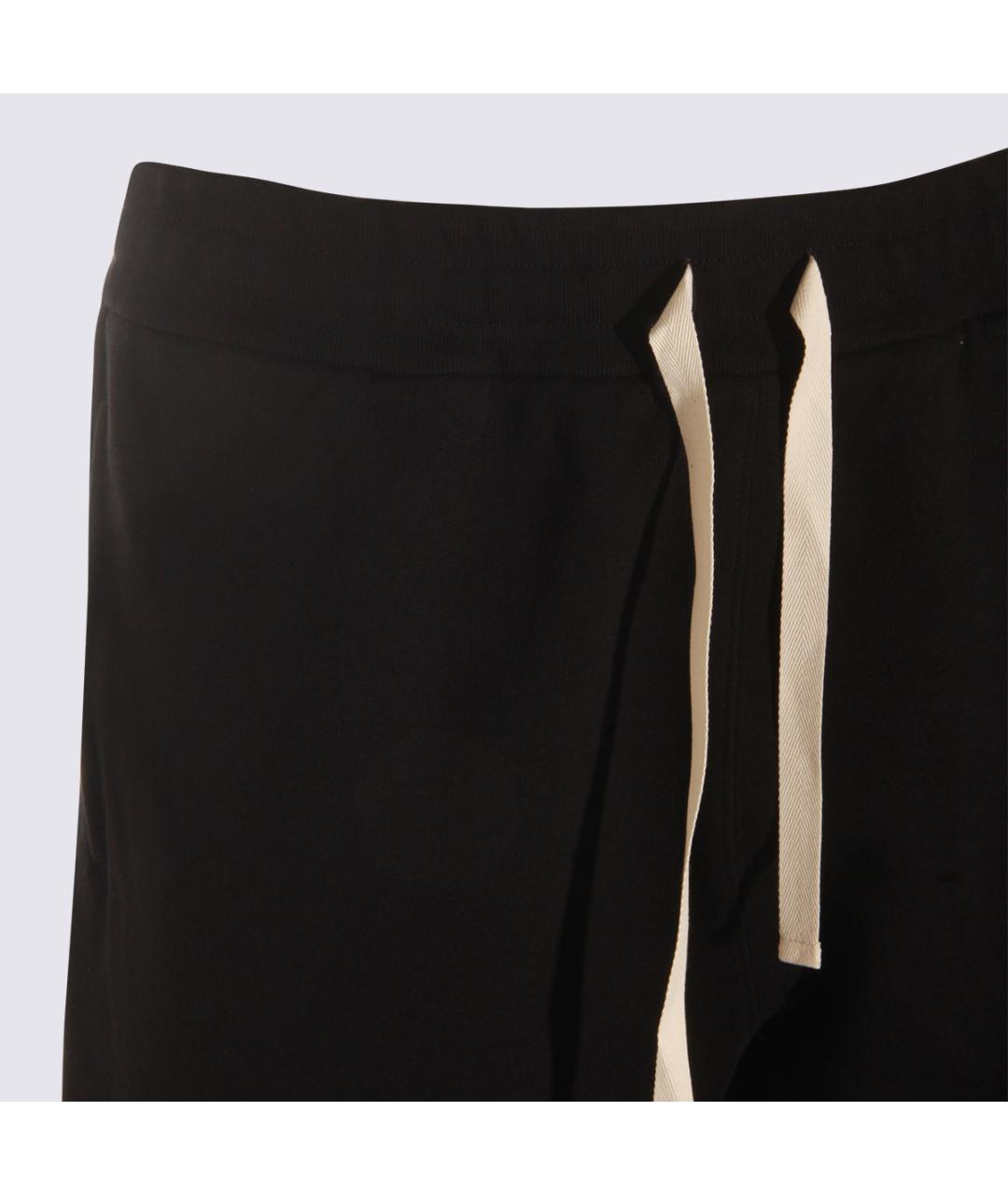 JIL SANDER Черные хлопковые повседневные брюки, фото 3