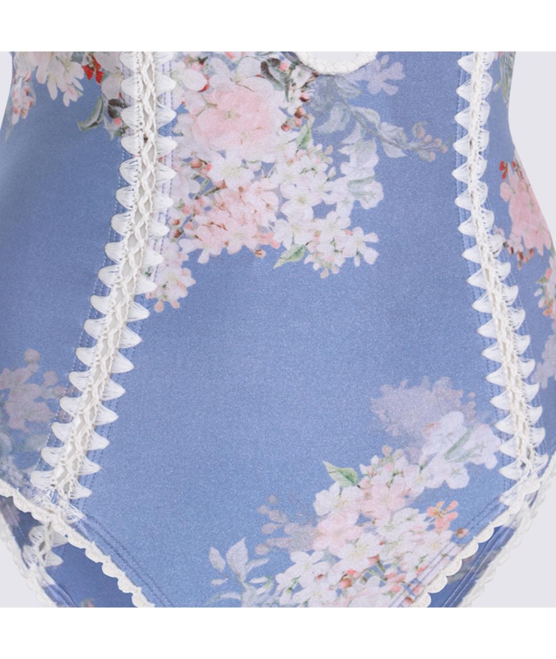 ZIMMERMANN Голубой полиамидовый купальник, фото 4