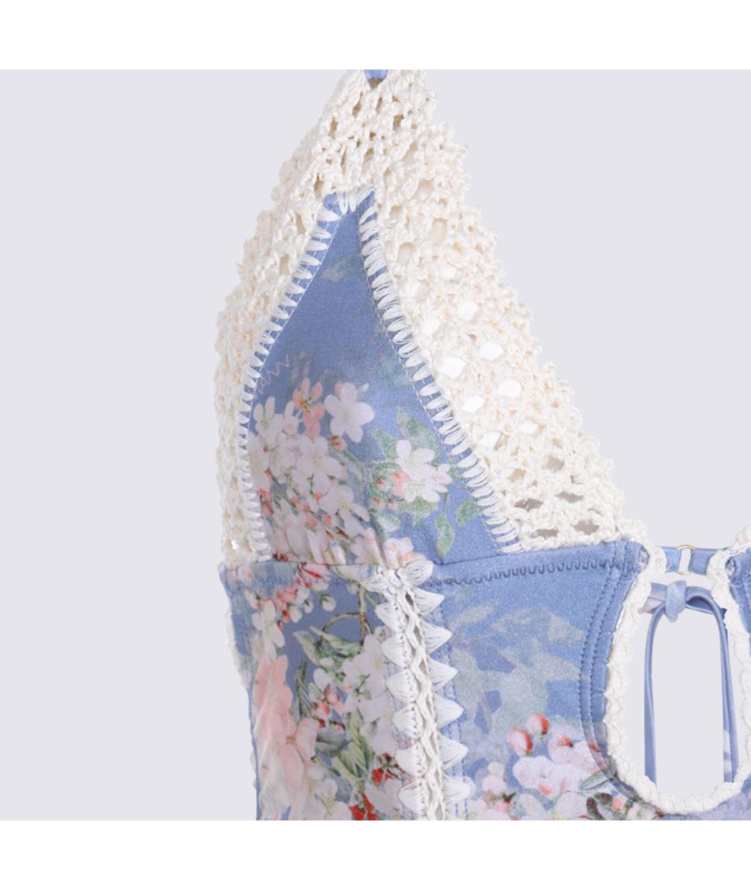 ZIMMERMANN Голубой полиамидовый купальник, фото 3