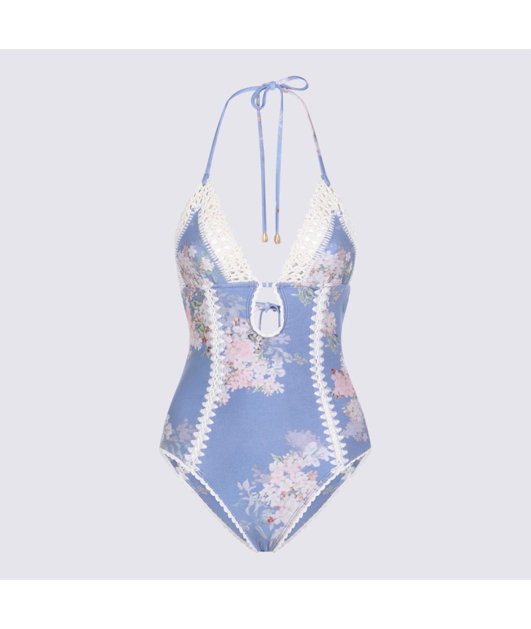 ZIMMERMANN Голубой полиамидовый купальник, фото 5