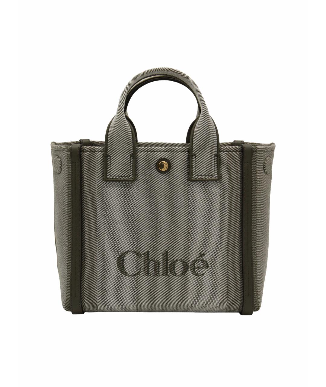 CHLOE Хаки тканевая сумка тоут, фото 1