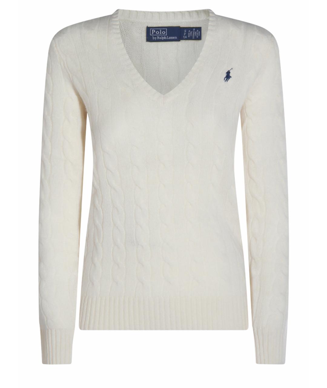 POLO RALPH LAUREN Белый шерстяной джемпер / свитер, фото 1