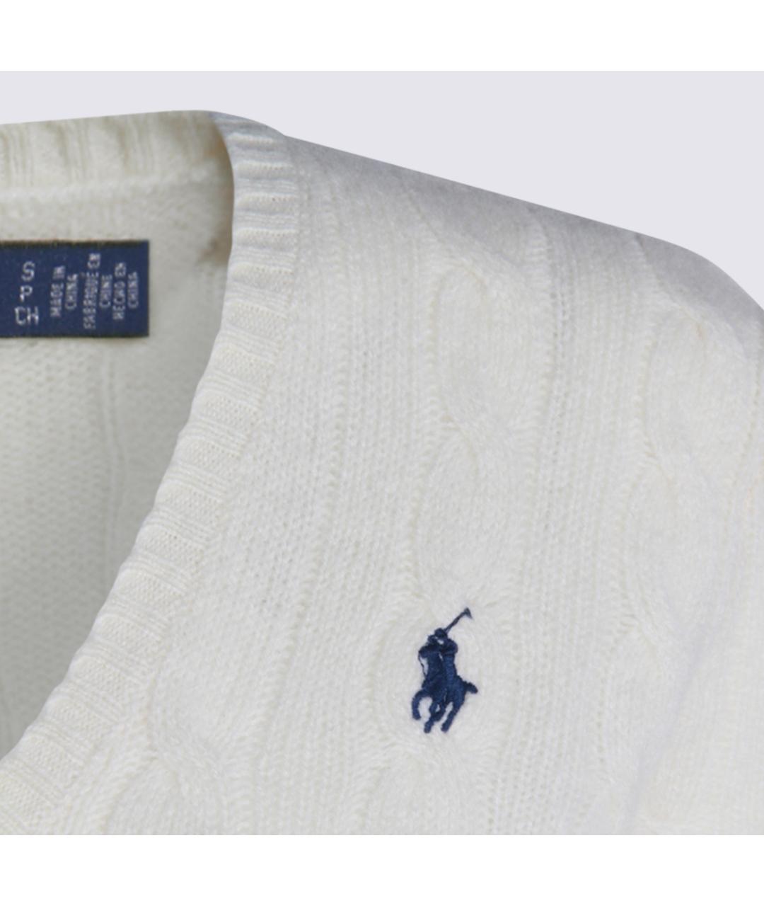 POLO RALPH LAUREN Белый шерстяной джемпер / свитер, фото 3