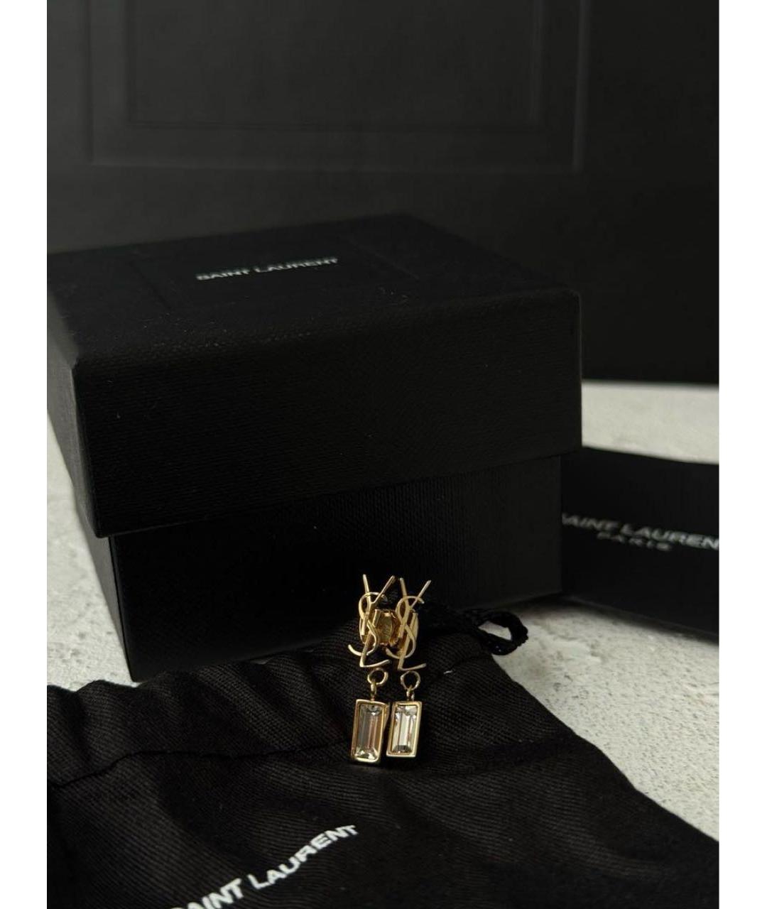SAINT LAURENT Золотые серьги, фото 2