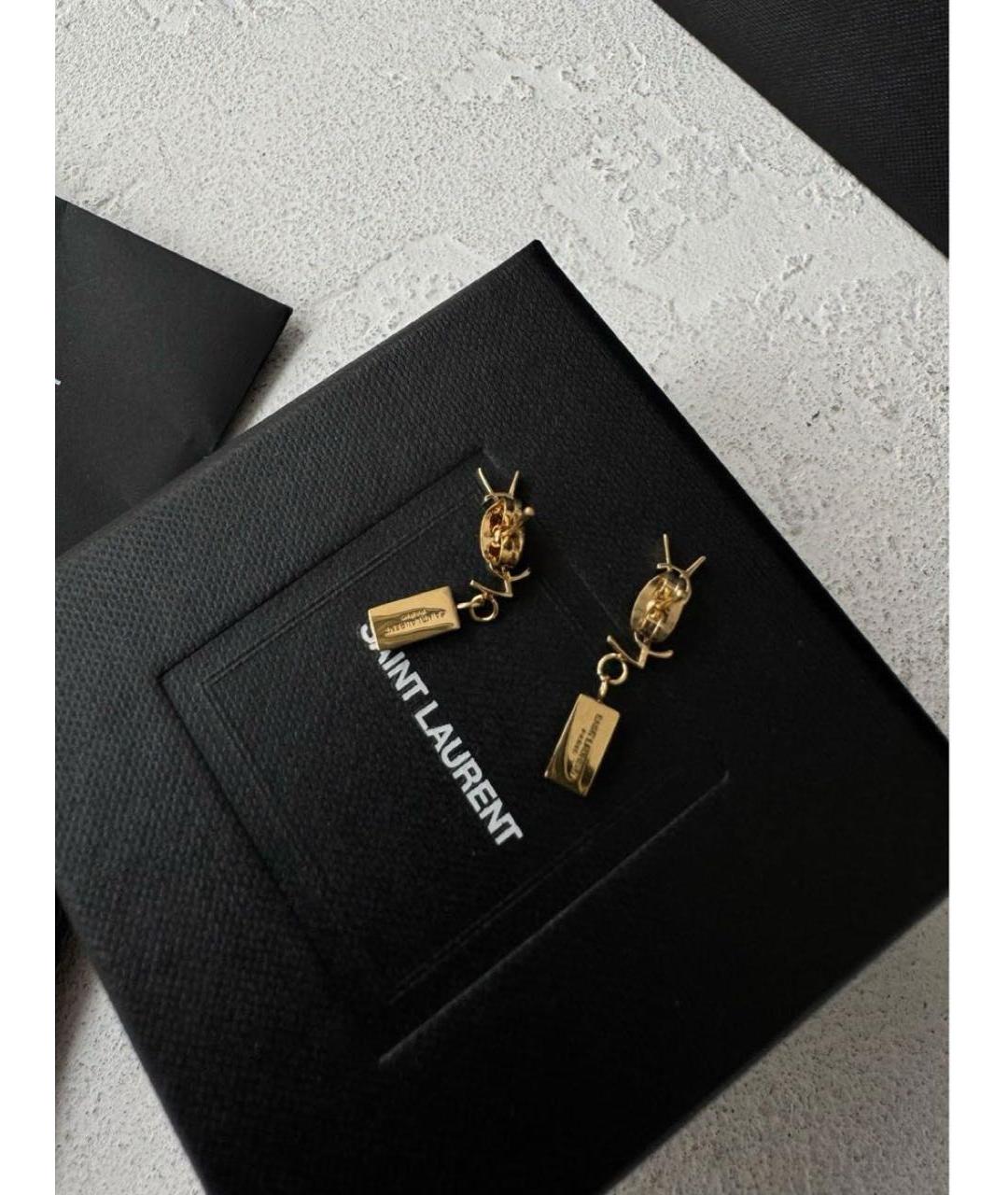 SAINT LAURENT Золотые серьги, фото 5