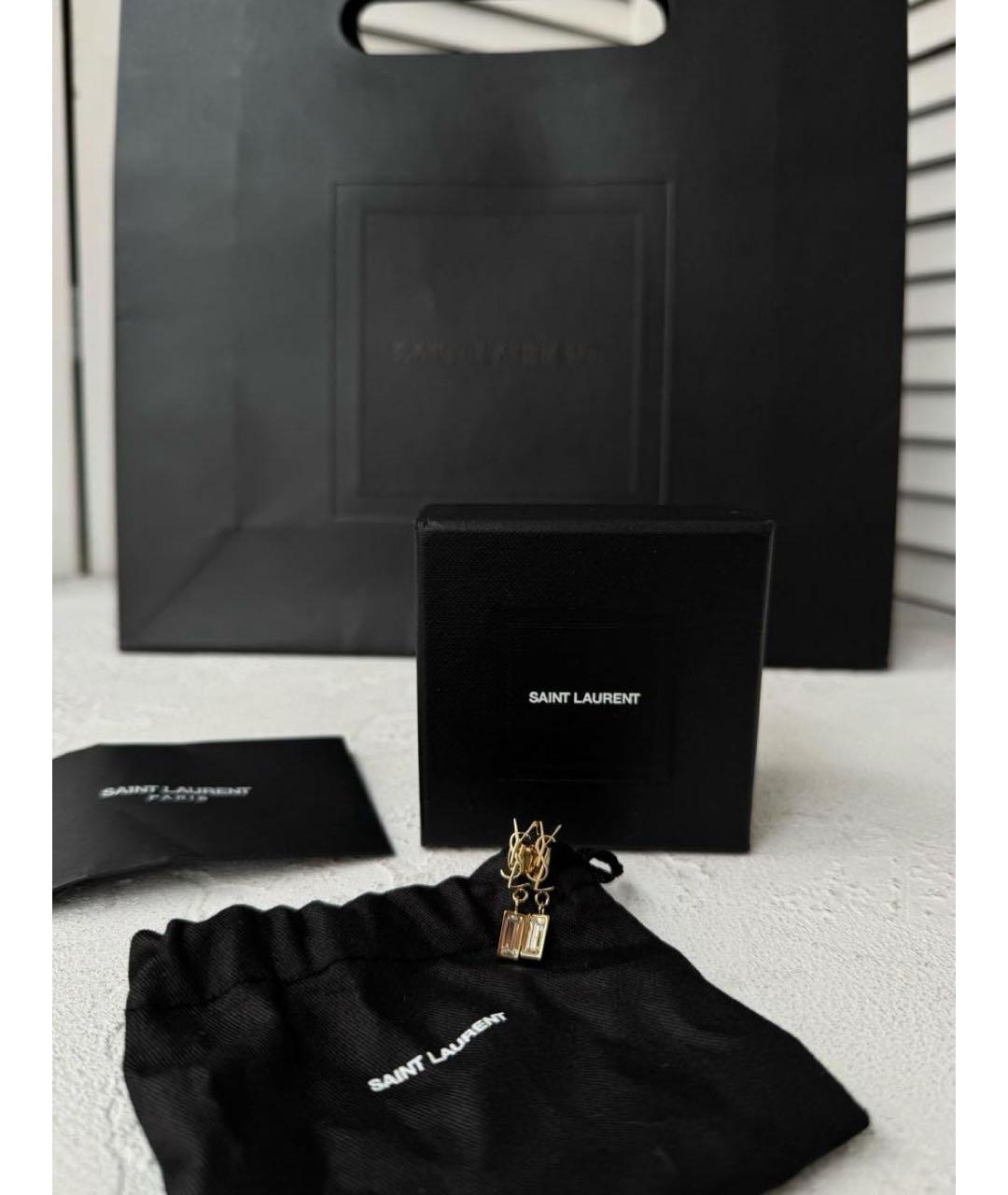SAINT LAURENT Золотые серьги, фото 4