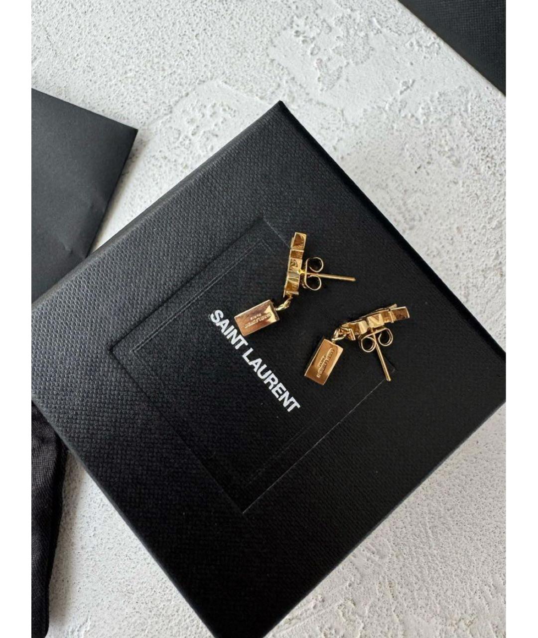 SAINT LAURENT Золотые серьги, фото 6