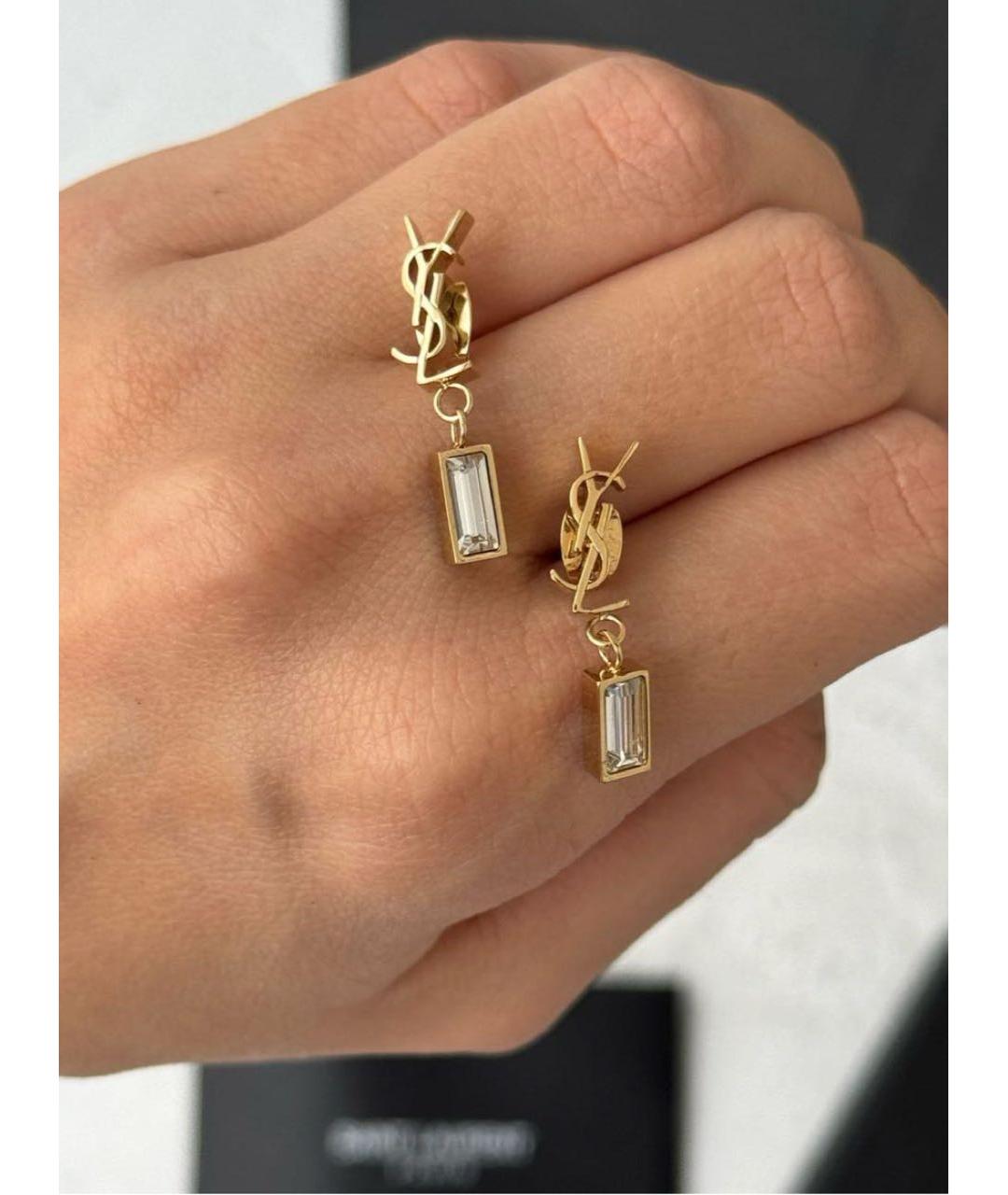 SAINT LAURENT Золотые серьги, фото 7