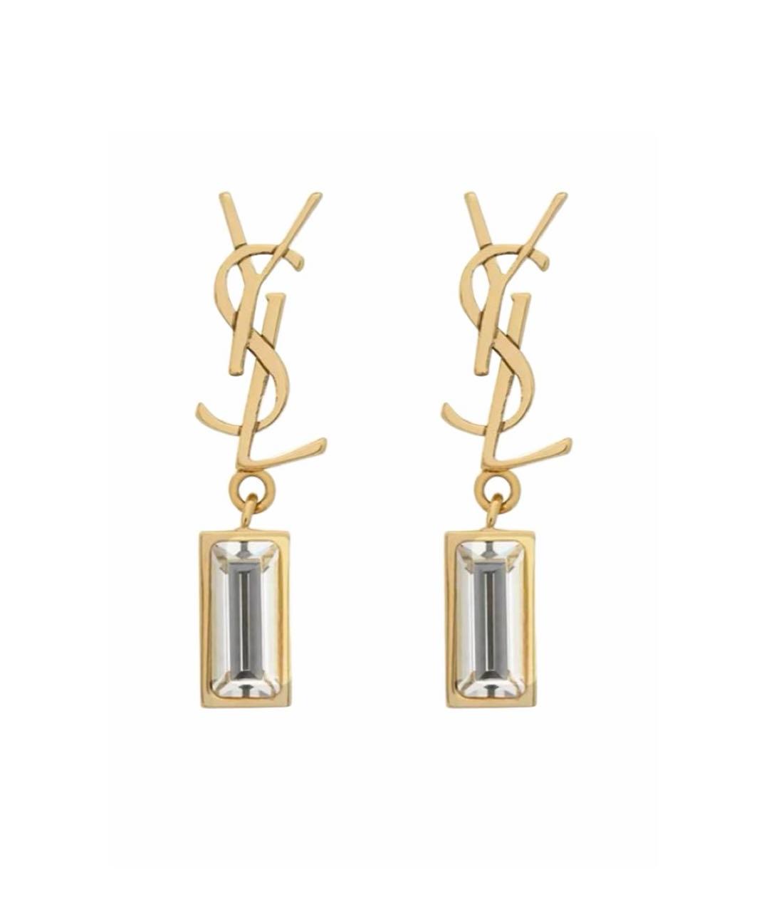 SAINT LAURENT Золотые серьги, фото 1