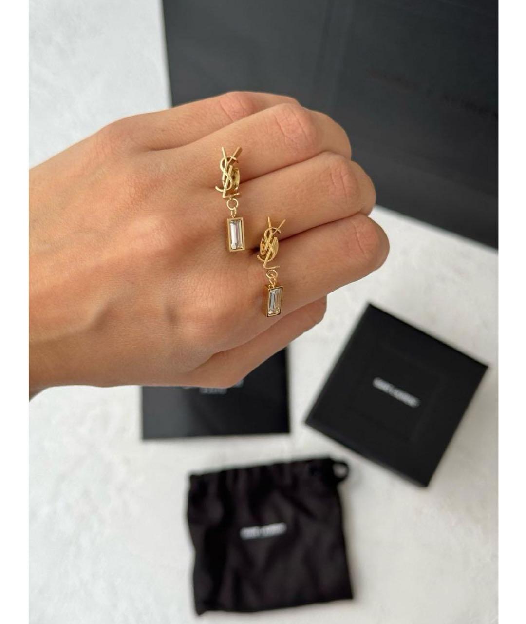 SAINT LAURENT Золотые серьги, фото 3
