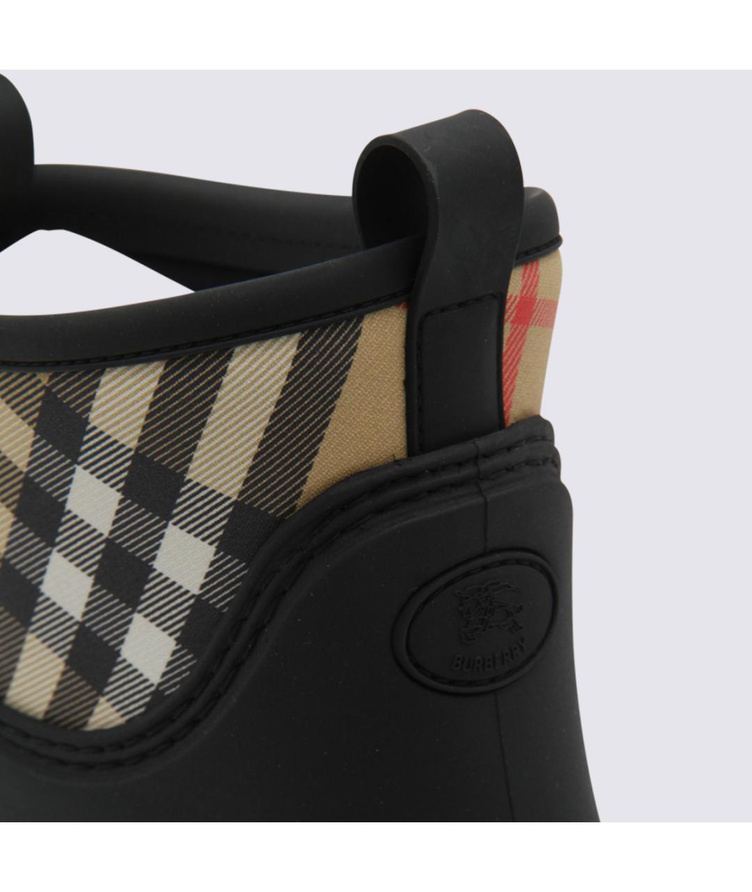 BURBERRY Черные резиновые высокие ботинки, фото 4