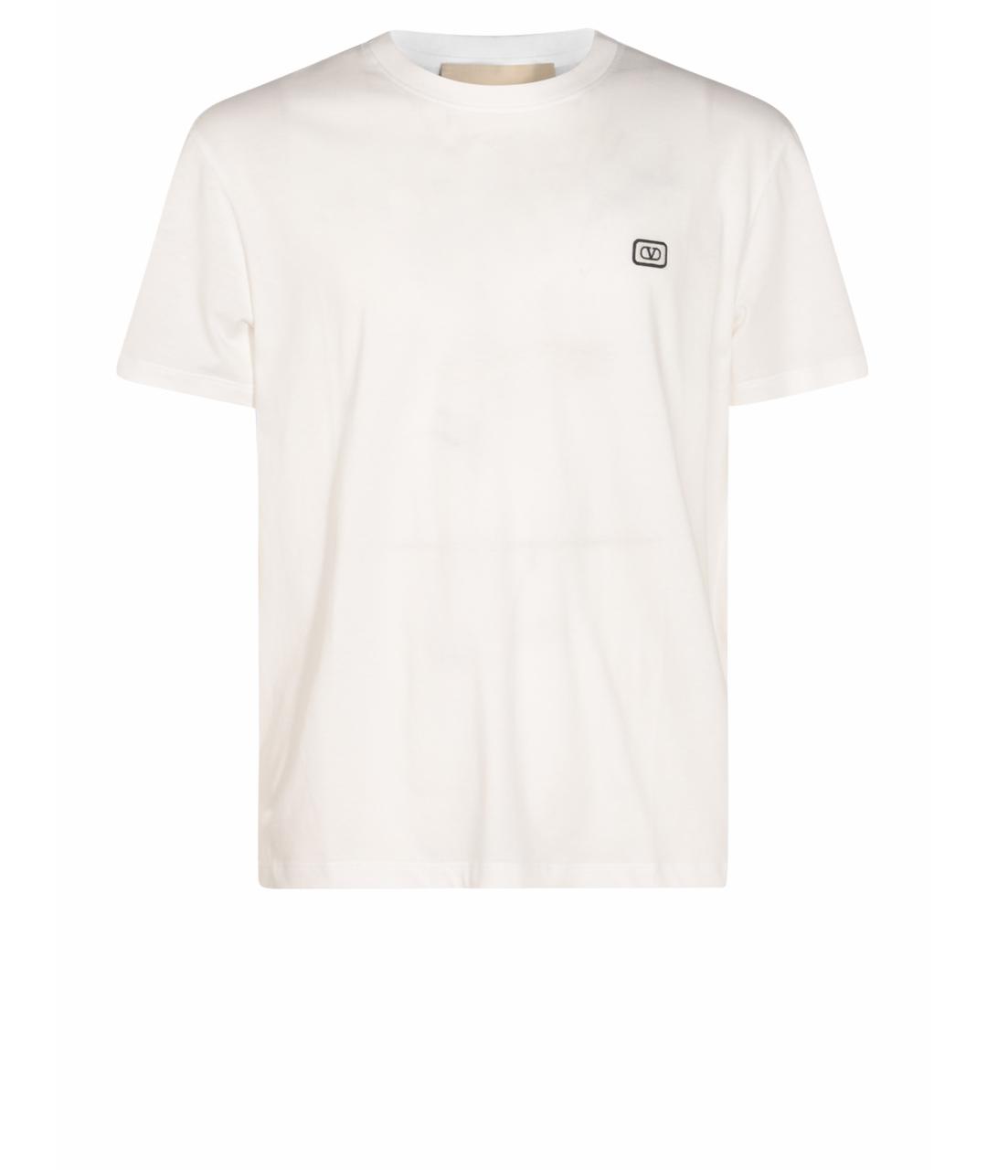 VALENTINO Белая хлопковая футболка, фото 4