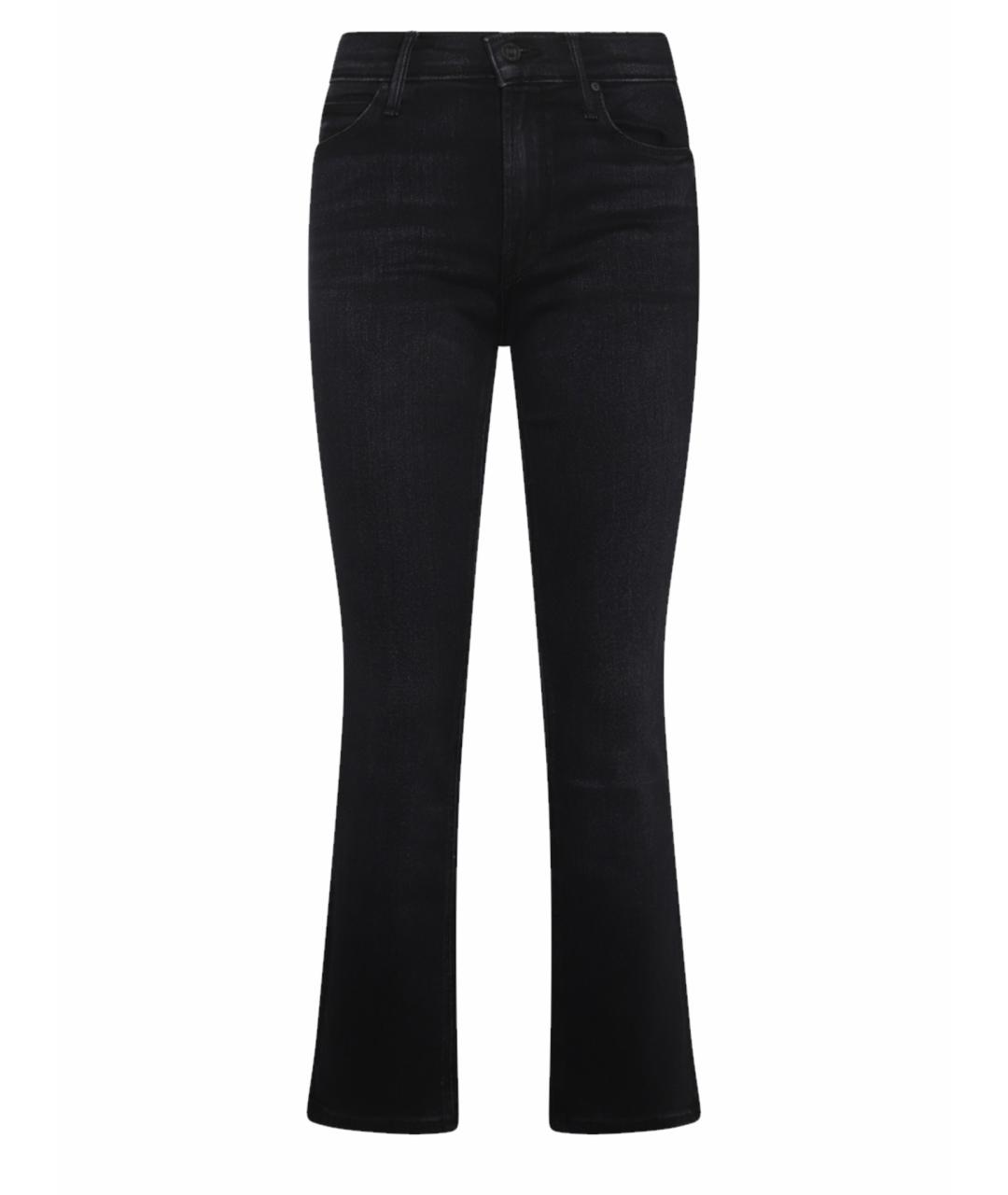 MOTHER Черные хлопко-сиацелловые джинсы клеш, фото 1