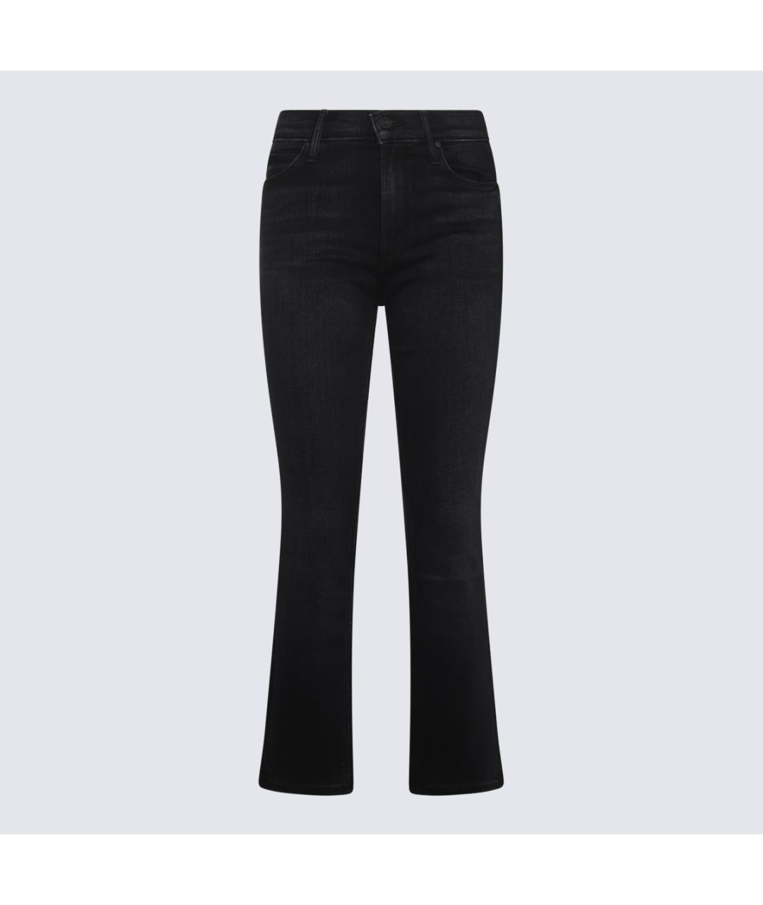 MOTHER Черные хлопко-сиацелловые джинсы клеш, фото 3