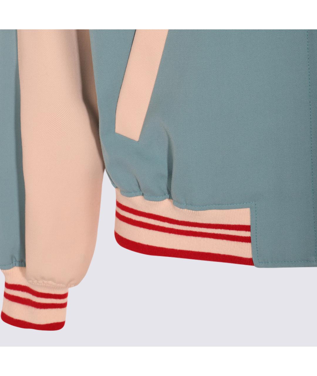 VALENTINO Голубая синтетическая куртка, фото 4