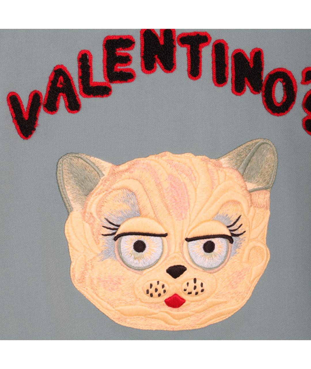 VALENTINO Голубая синтетическая куртка, фото 5