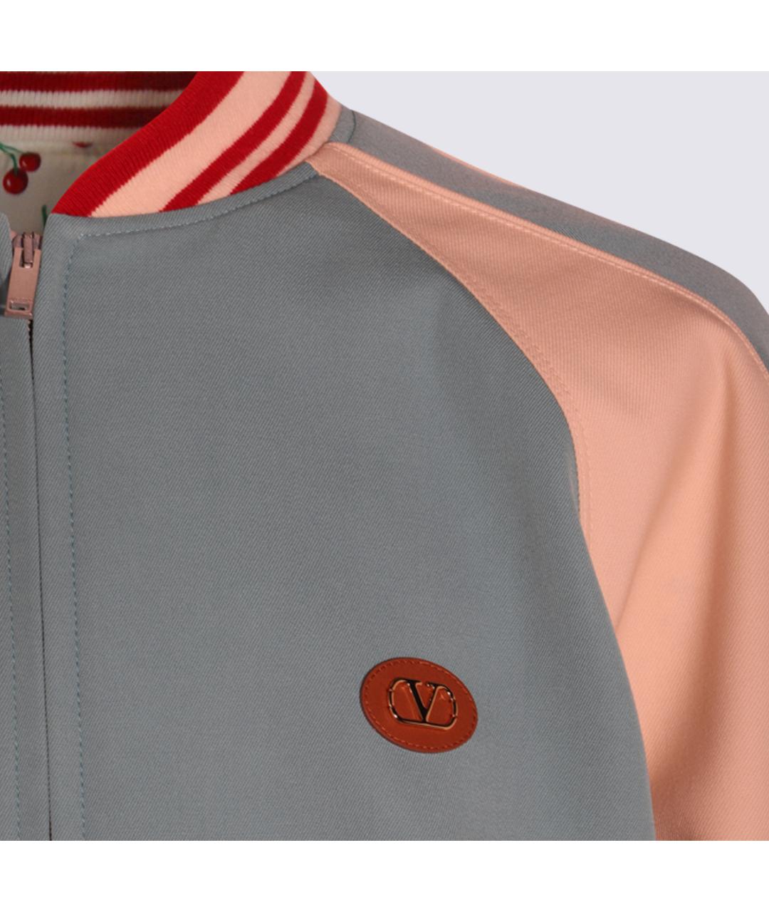 VALENTINO Голубая синтетическая куртка, фото 3