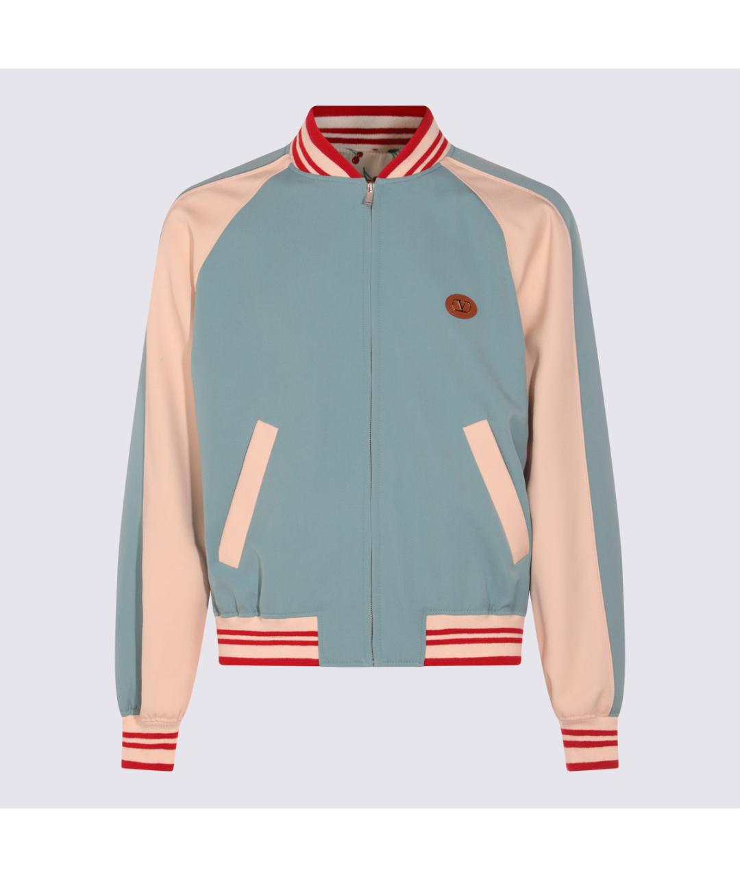 VALENTINO Голубая синтетическая куртка, фото 6