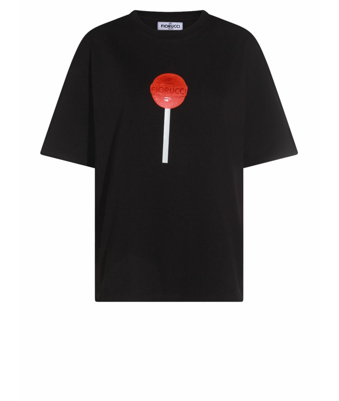 FIORUCCI Черная хлопковая футболка, фото 1
