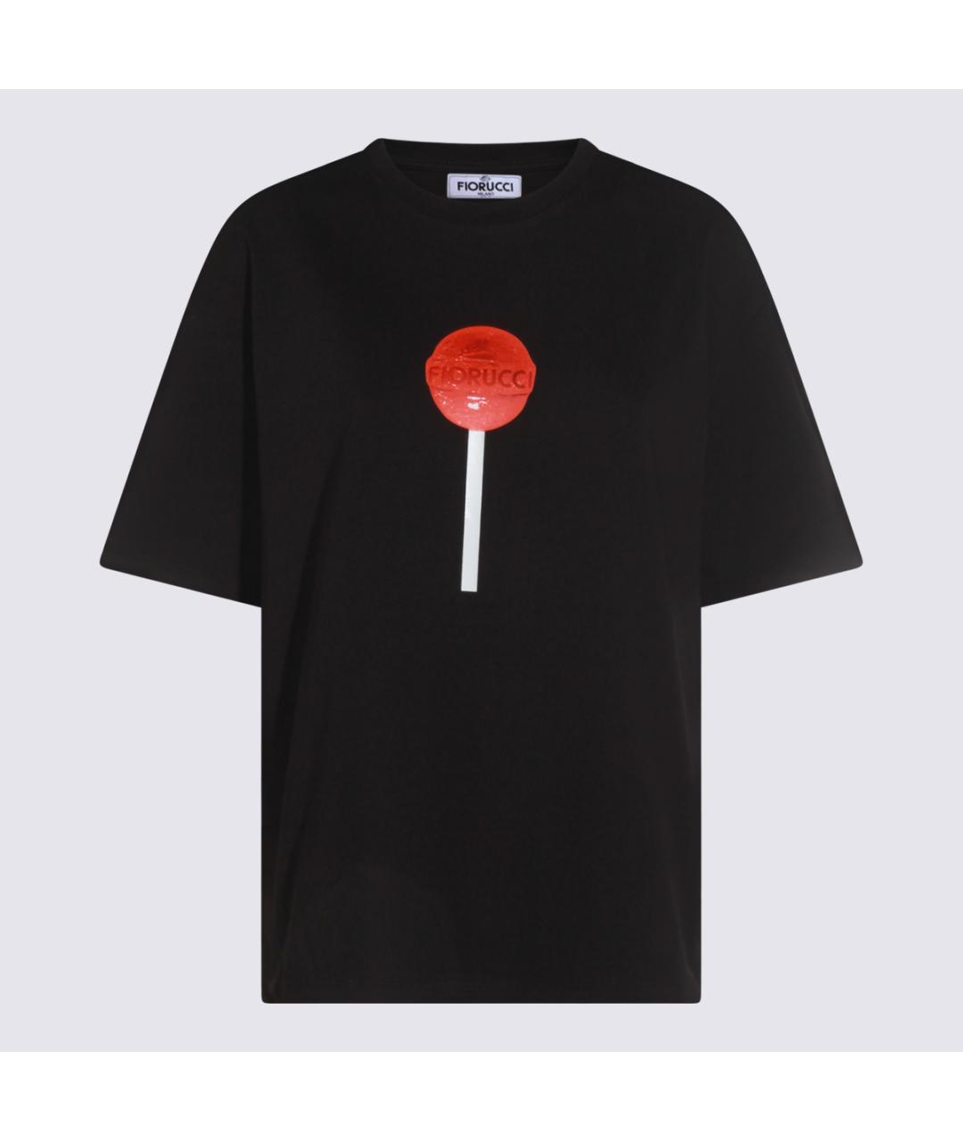 FIORUCCI Черная хлопковая футболка, фото 4