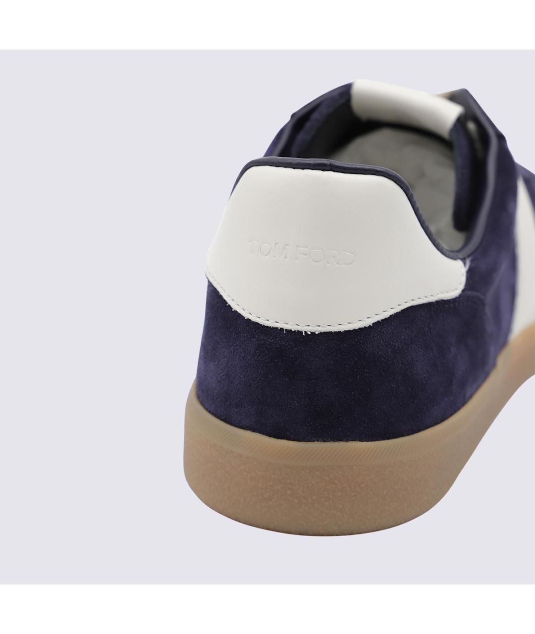 TOM FORD Фиолетовые замшевые низкие кроссовки / кеды, фото 4