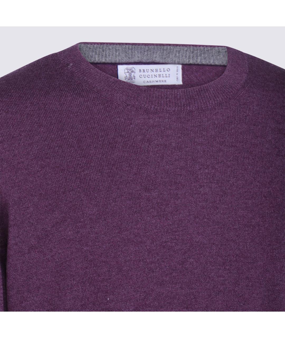 BRUNELLO CUCINELLI Фиолетовый шерстяной джемпер / свитер, фото 4