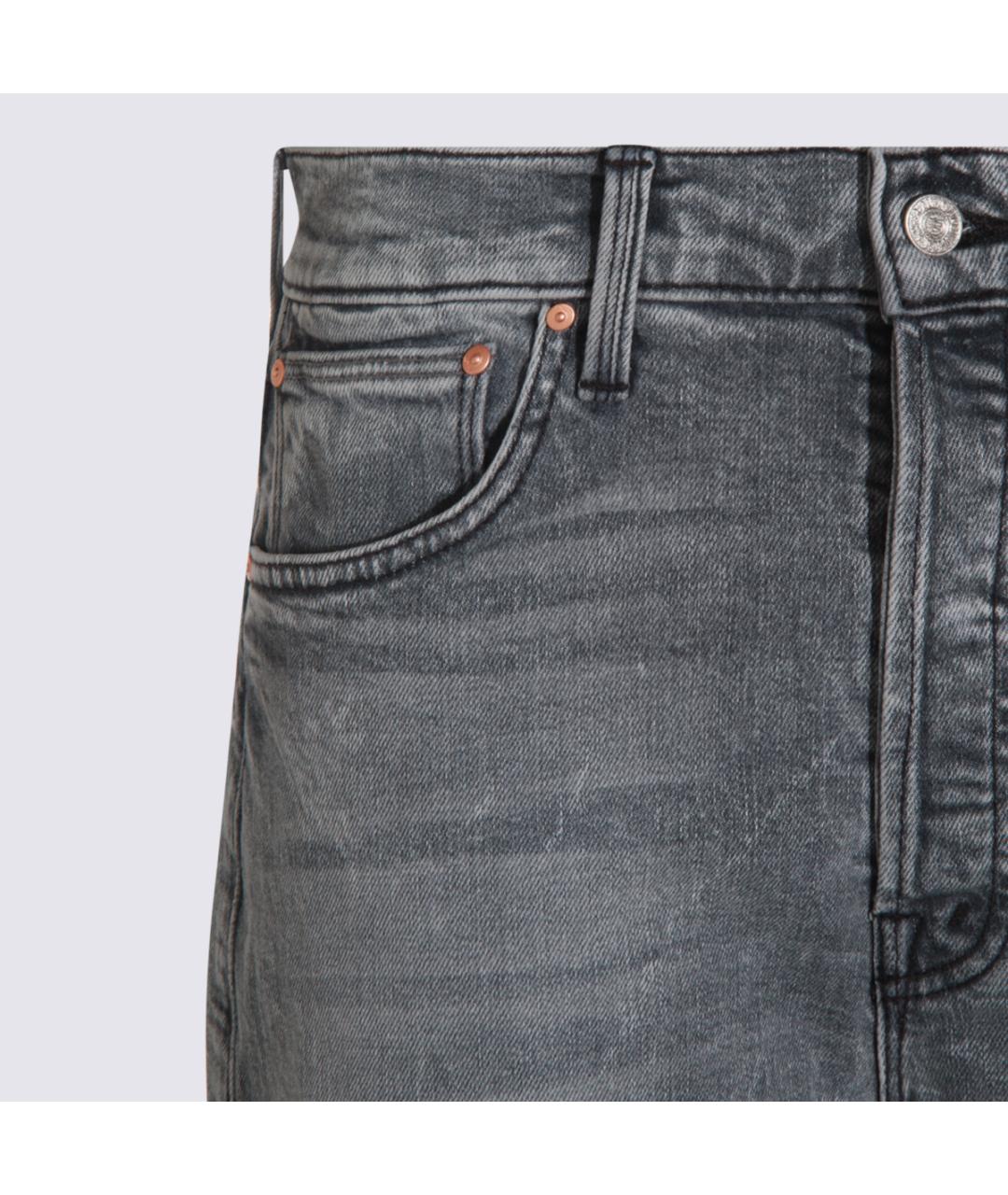 MOTHER Серые хлопковые прямые джинсы, фото 3