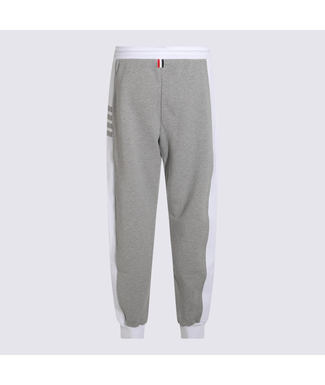 THOM BROWNE Серые хлопковые повседневные брюки, фото 2