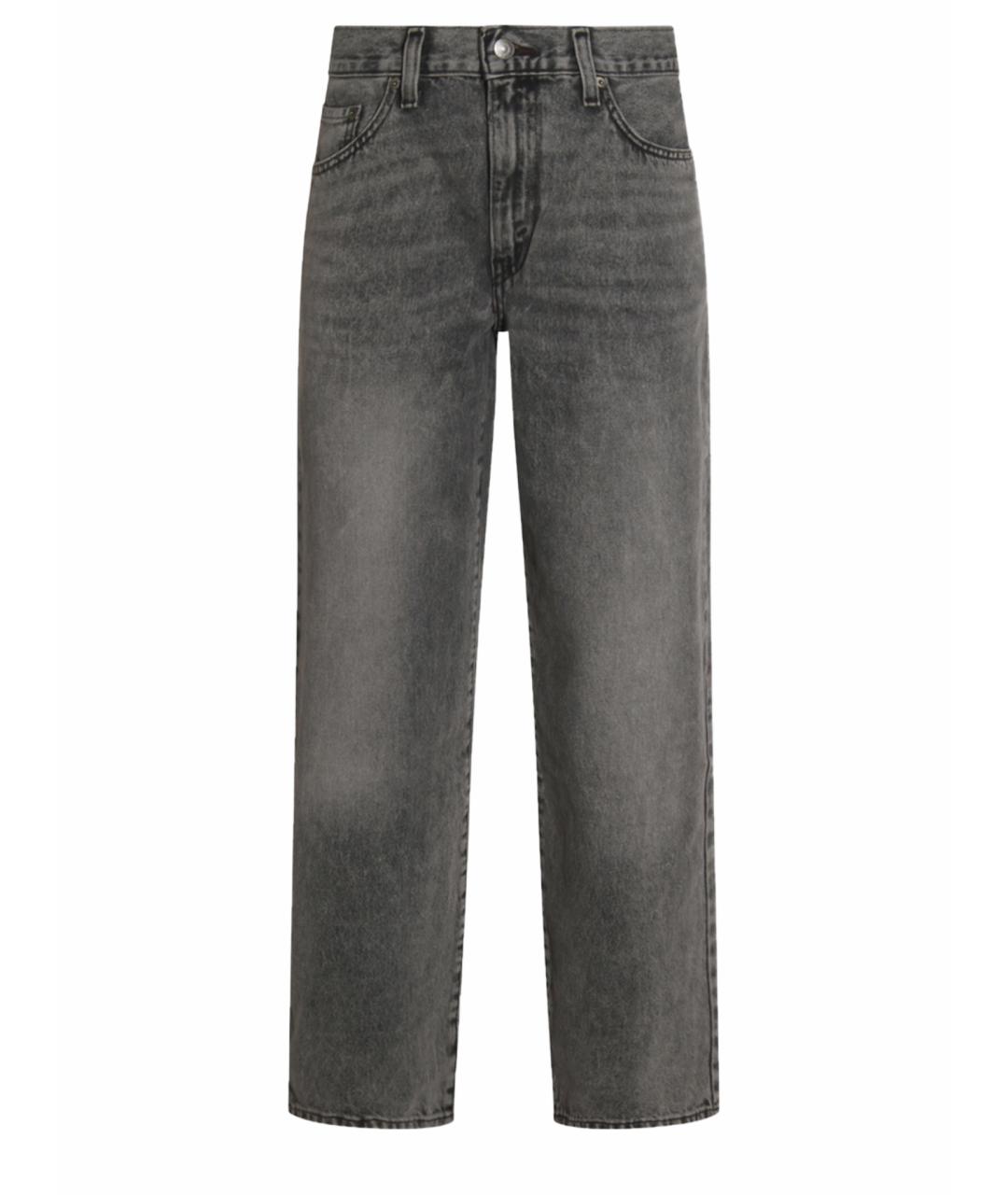 LEVI'S Серые хлопковые прямые джинсы, фото 1