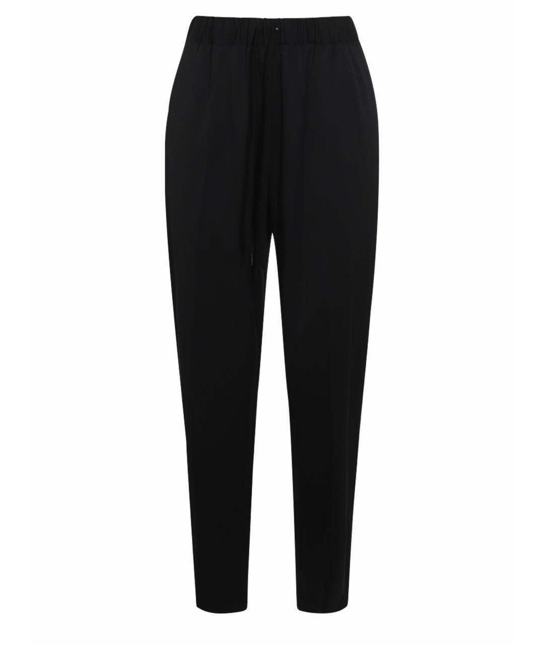 MM6 MAISON MARGIELA Черные полиэстеровые прямые брюки, фото 1