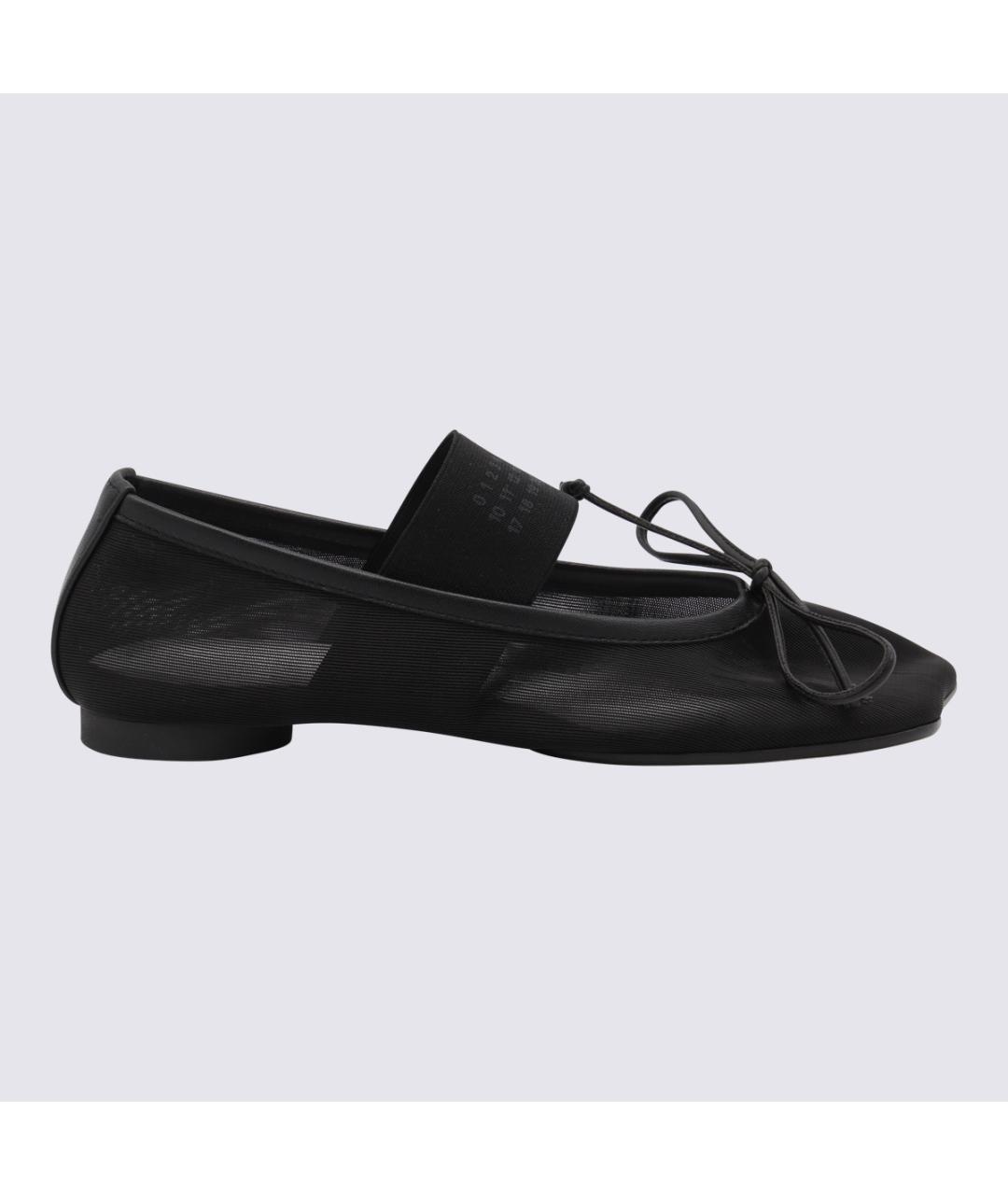 MM6 MAISON MARGIELA Черные синтетические балетки, фото 5