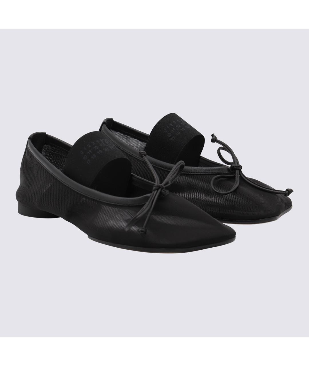 MM6 MAISON MARGIELA Черные синтетические балетки, фото 2