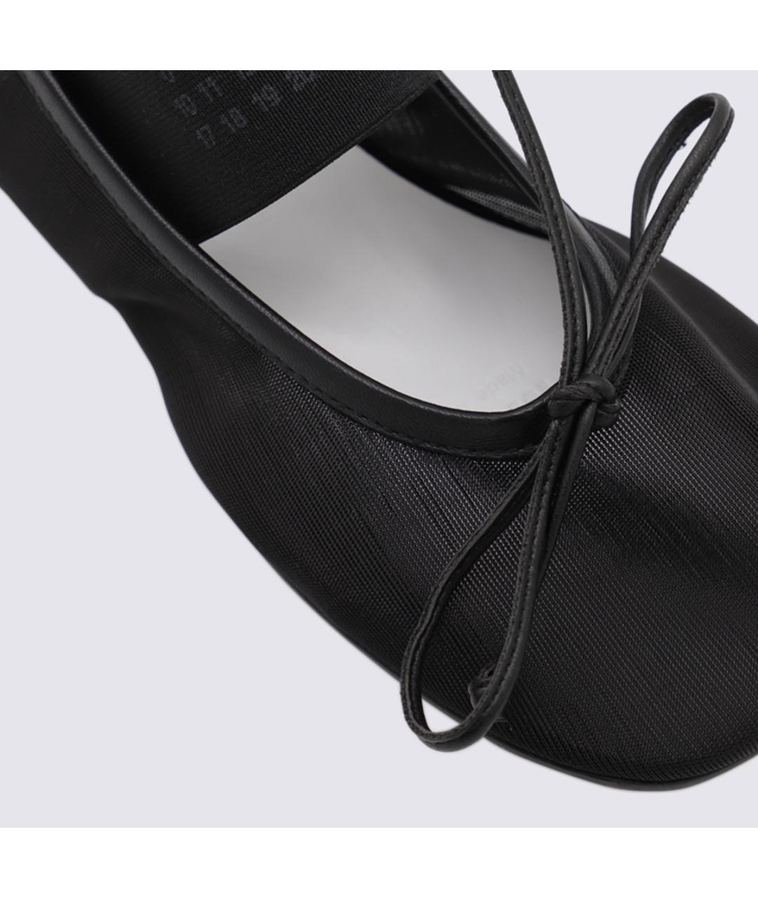 MM6 MAISON MARGIELA Черные синтетические балетки, фото 4