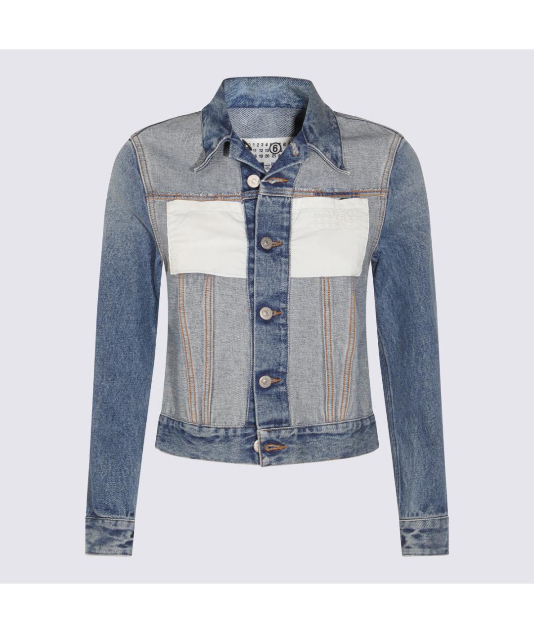 MM6 MAISON MARGIELA Синяя хлопковая куртка, фото 5