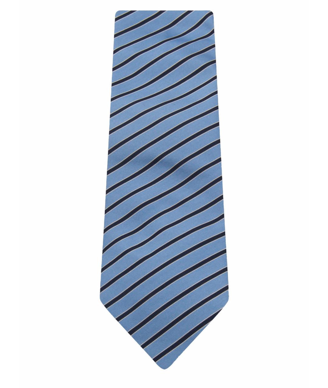 ZEGNA Голубой шелковый галстук, фото 1