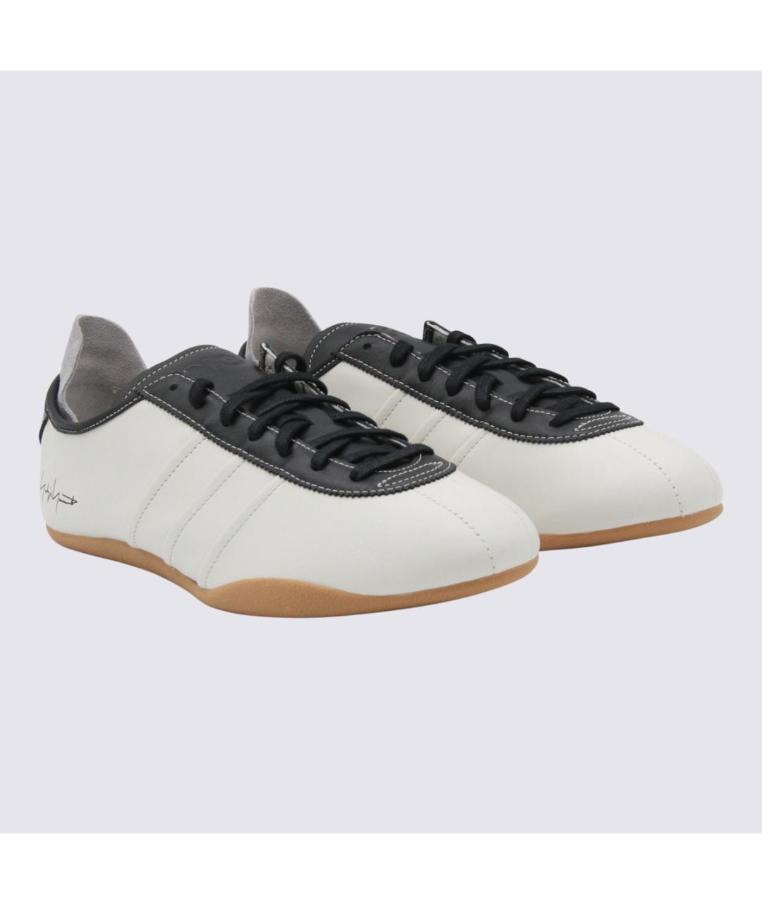 Y-3 Белые кожаные низкие кроссовки / кеды, фото 2