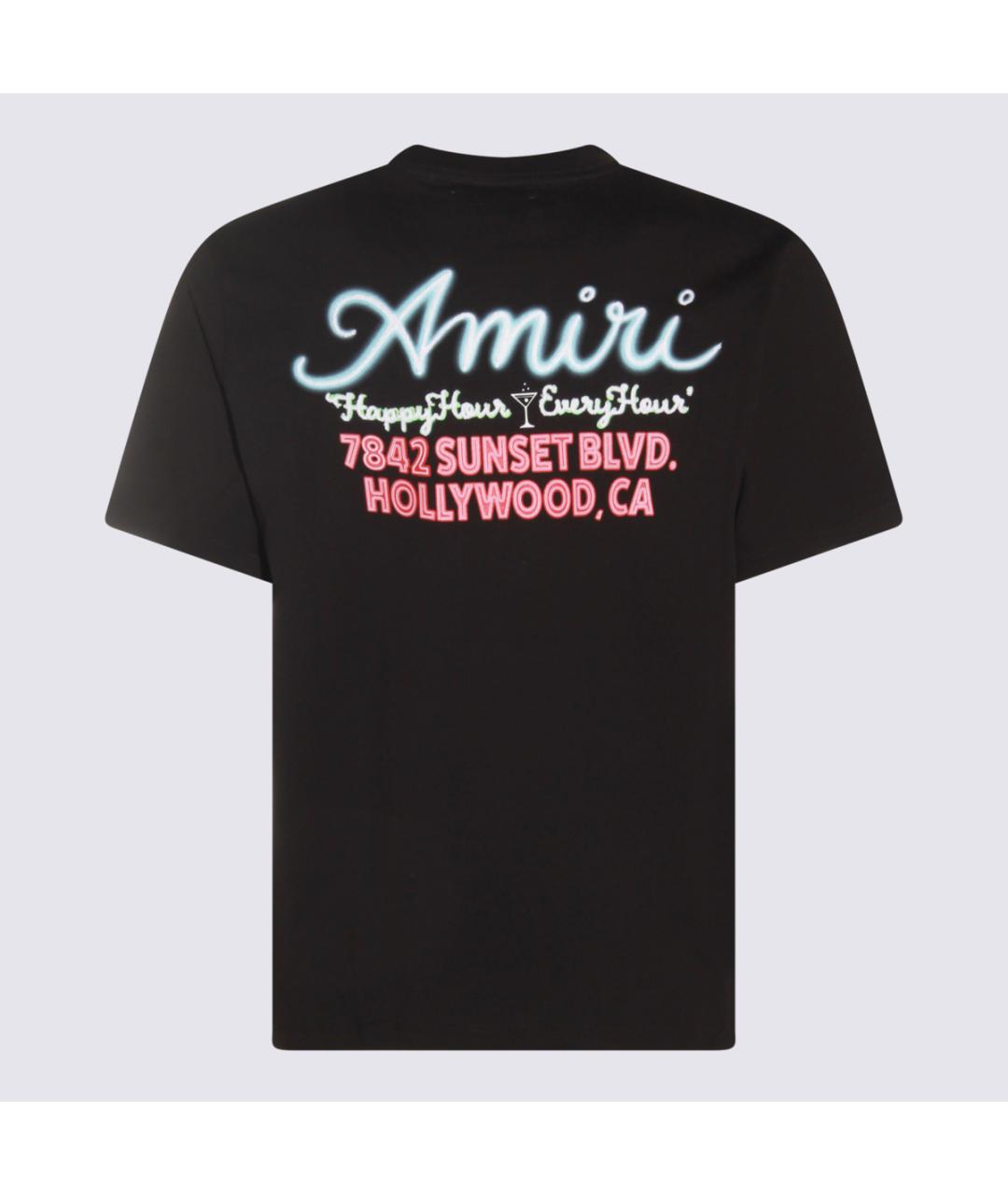 AMIRI Черная хлопковая футболка, фото 2